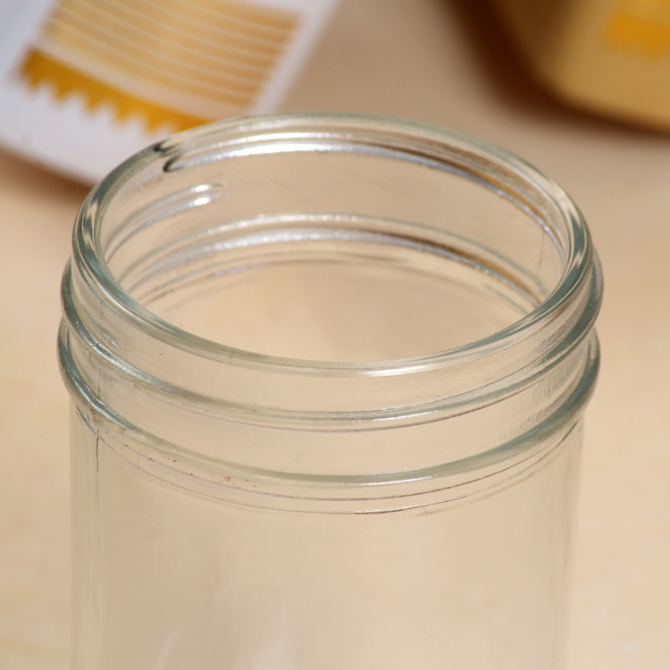 Factory Price Round Caviar Clear Glass Storage Jar Set with Lid for Food