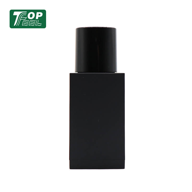 Factory Price Wholesale 30ml 50ml Empty Black Square Plastic Dropper Bottle