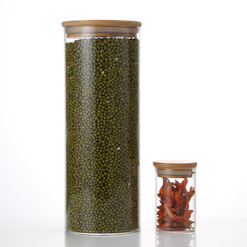 Factory Price Wholesale Food Glass Storage Jar Glass Jar Glass Jar With Bamboo Lid