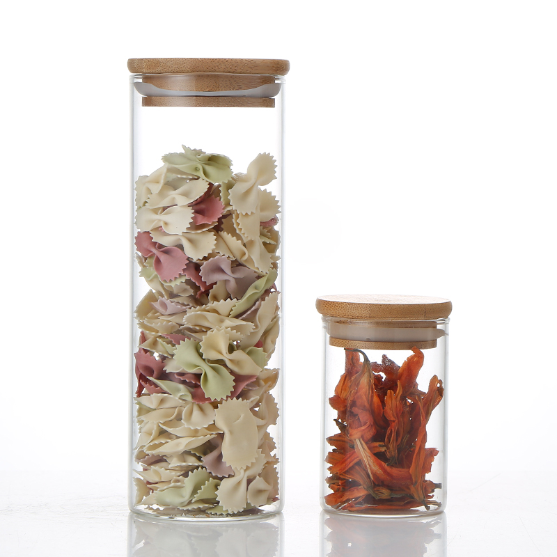 Factory Price Wholesale Food Glass Storage Jar Glass Jar Glass Jar With Bamboo Lid