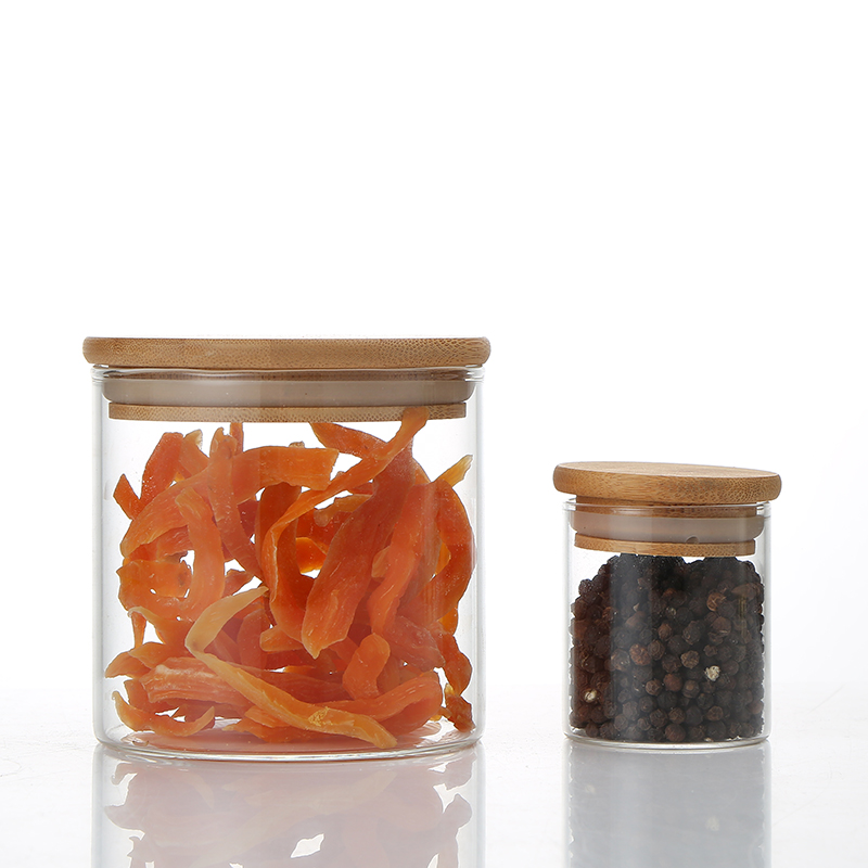 Factory Price Wholesale Food Glass Storage Jar Glass Jar Glass Jar With Bamboo Lid