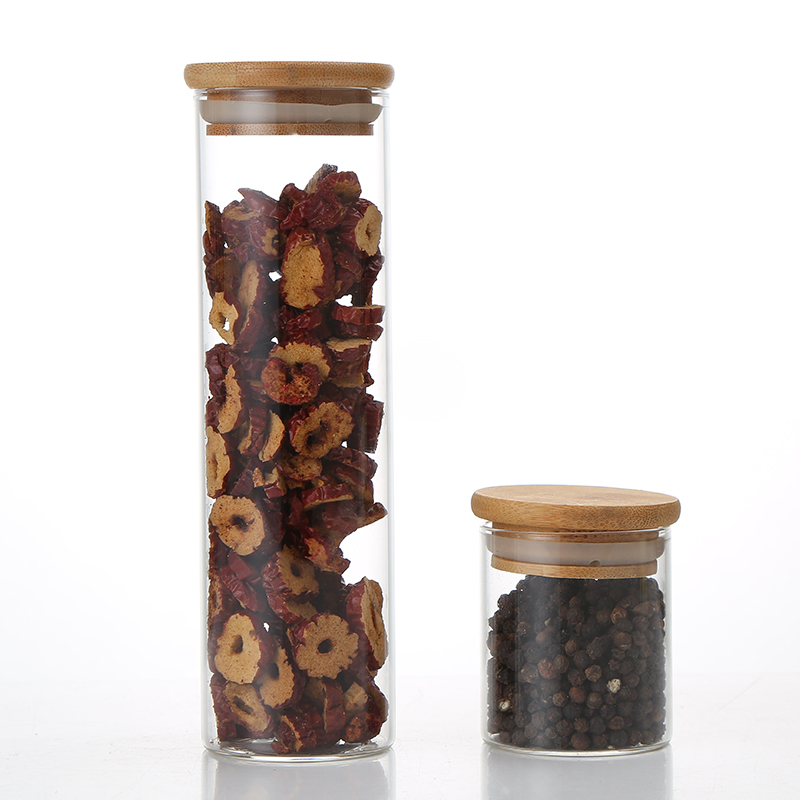 Factory Price Wholesale Food Glass Storage Jar Glass Jar Glass Jar With Bamboo Lid