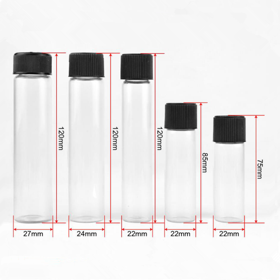 Factory Price glass tube with screw cap cork lid