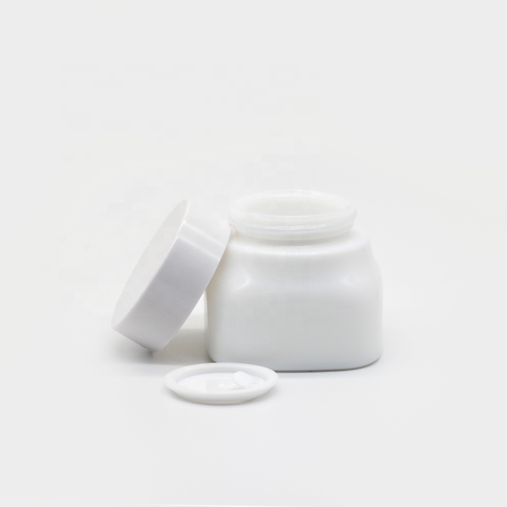 Factory Price large Capacity Opal Glass Jar for Face Care Cosmetic Cream Packaging with Lid
