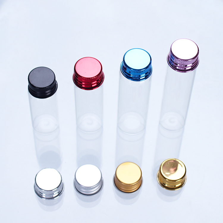 Factory Prices empty glass tubes packaging glass bottle with silver lid saffron container saffron candy bottle