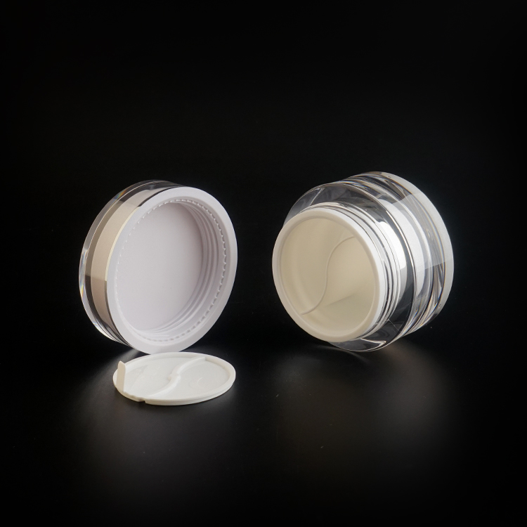 Factory Produce Dual-Compartment Cream Jar 25+25ml For Day And Night Eye Eraser Moisturizer