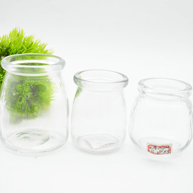 Factory Produced Fashionable Cute 250ml Glass Yogurt Pudding Bottle/Cup/Mug/Jar/Containe