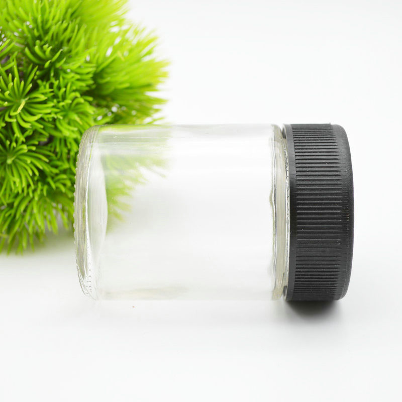 Factory Produced Food Grade Empty Clear Round Glass sauce jam sugar Jar 4oz glass jar