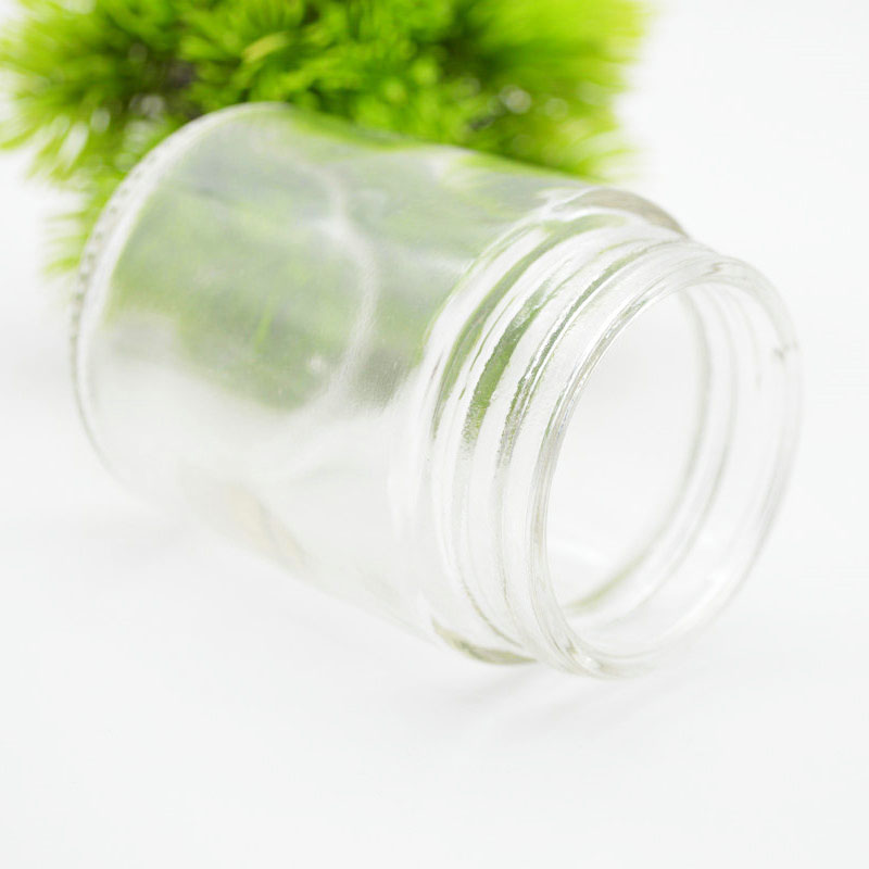 Factory Produced Food Grade Empty Clear Round Glass sauce jam sugar Jar 4oz glass jar