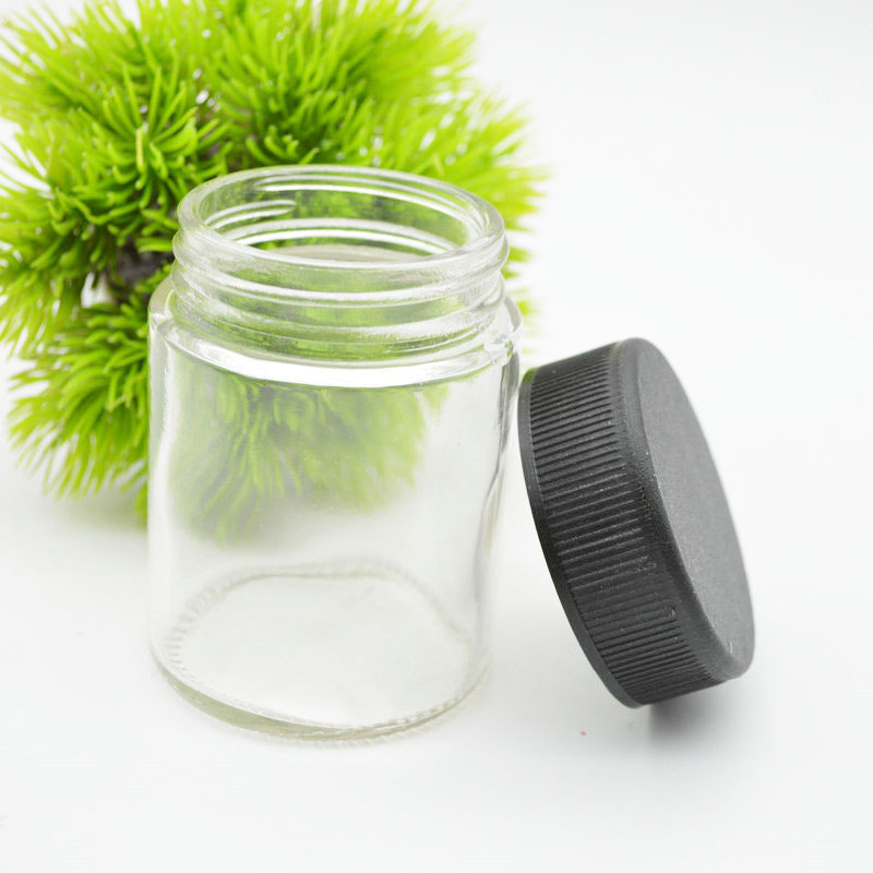 Factory Produced Food Grade Empty Clear Round Glass sauce jam sugar Jar 4oz glass jar