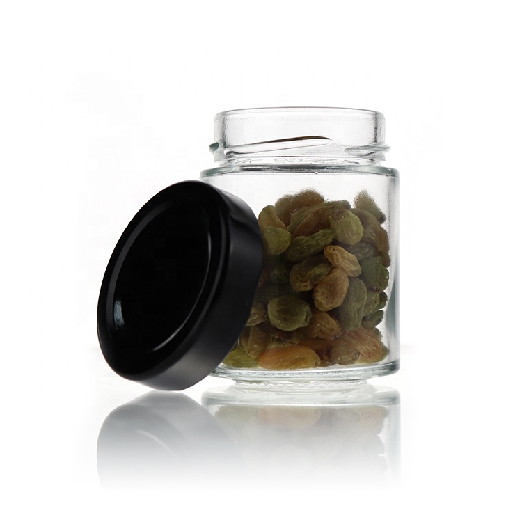 Factory Produced Food Grade Heat Resistant Sealing Round Shape Glass Jar For Food Honey Jam Jelly With Metal Lid