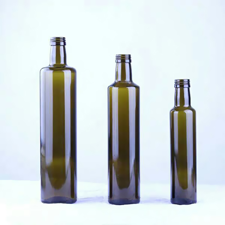 Factory Produced Wholesale Empty Olive Oil and Vinegar Glass Bottle with Lid