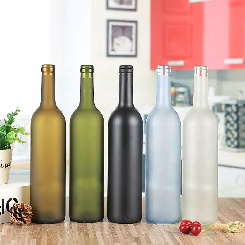 Factory Produced Wholesale Empty Packaging 750ml Glass Burgundy Wine Bottle