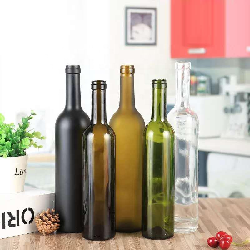 Factory Produced Wholesale Empty Packaging 750ml Glass Burgundy Wine Bottle