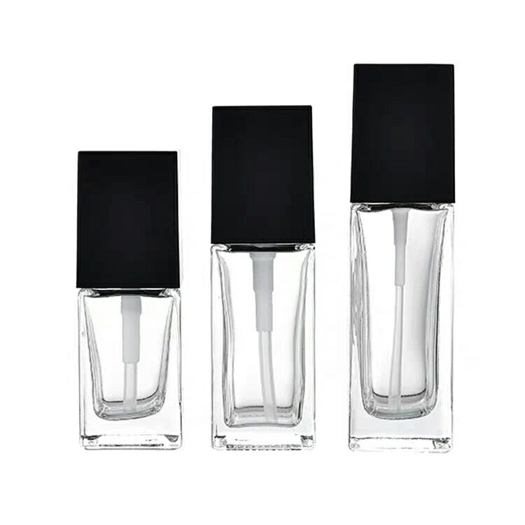 Factory Produced Wholesale Square Mini Refillable Perfume Pump Spray Glass Bottle
