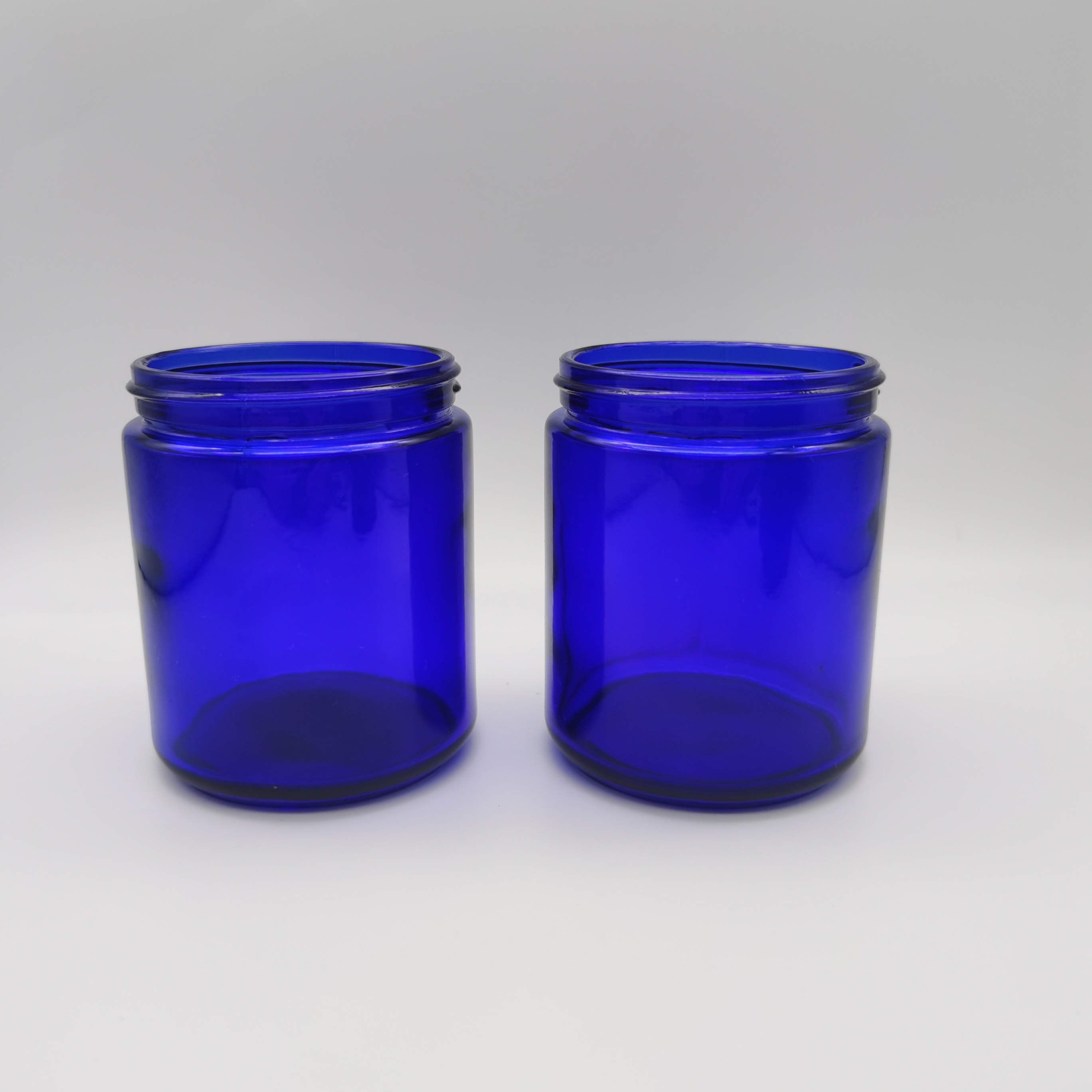 Factory Quality 250ml 8oz Blue Glass Jar With Aluminum Cap