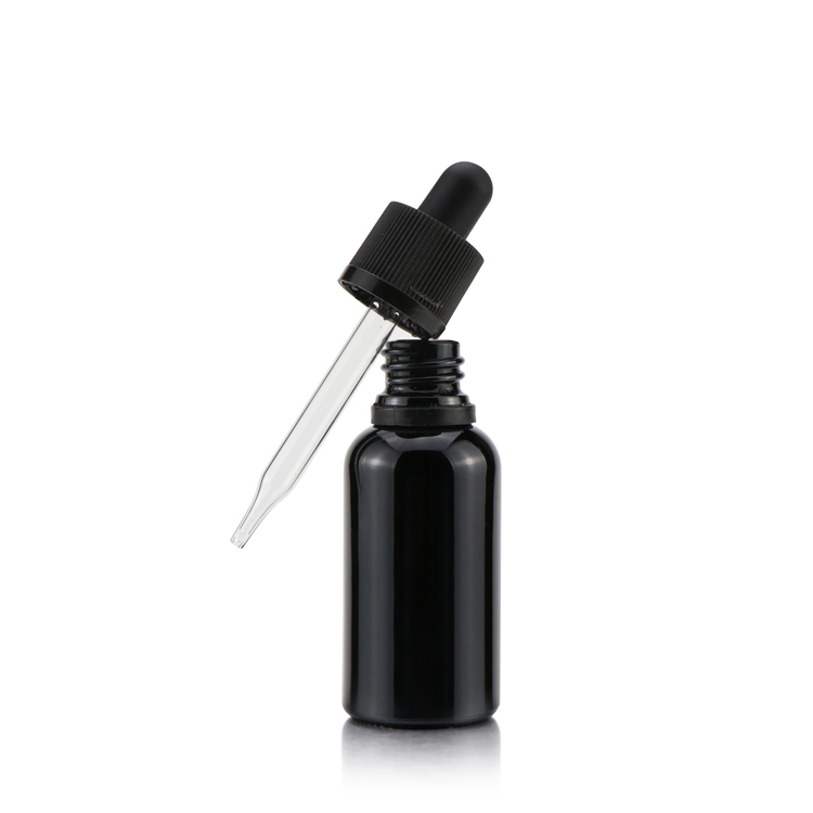 Factory Sale 30ml matt Black Color Coating Glass Bottle Essential Oil Bottle