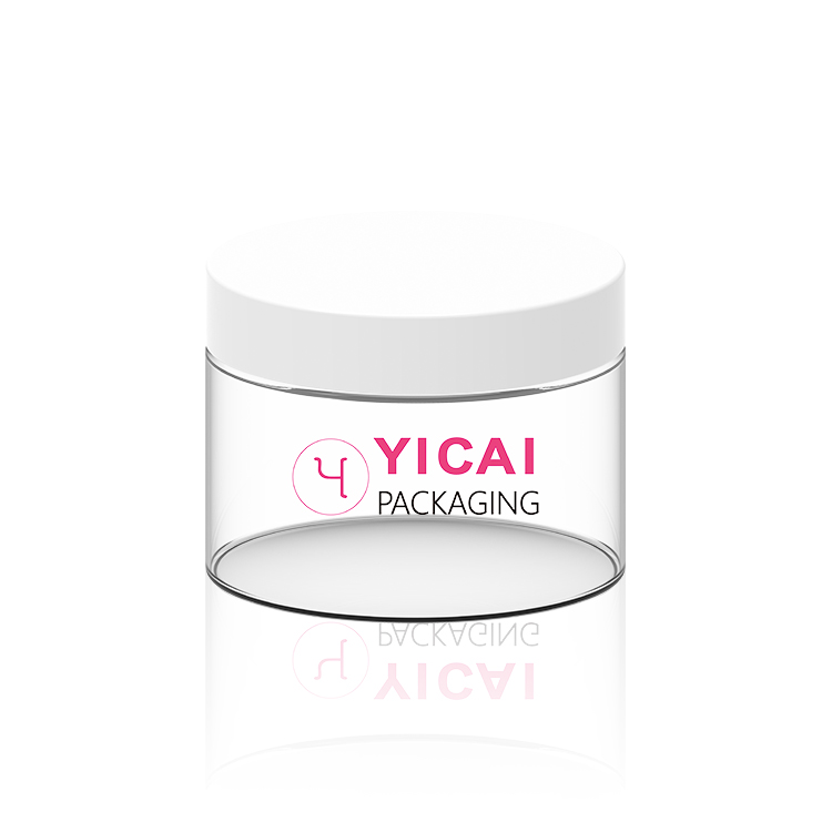 Factory Sale New Design Plastic 2oz Cream Jar White Lid PETG 1oz Cosmetic Jar