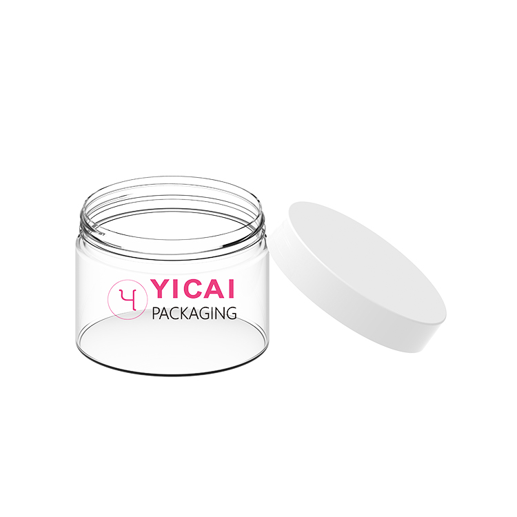 Factory Sale New Design Plastic 2oz Cream Jar White Lid PETG 1oz Cosmetic Jar
