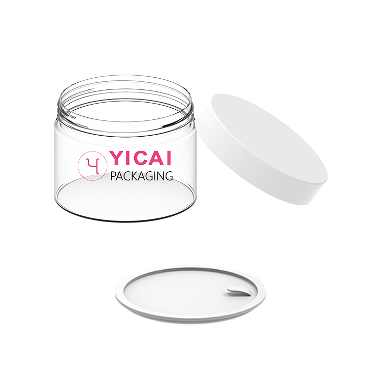 Factory Sale New Design Plastic 2oz Cream Jar White Lid PETG 1oz Cosmetic Jar