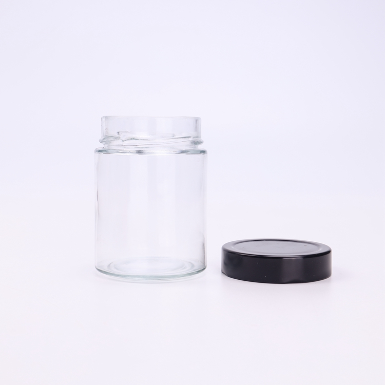 Factory Short 100ml 140ml 180ml 212ml Sealed Storage Jam Honey Glass Jar With Deep Metal Lids