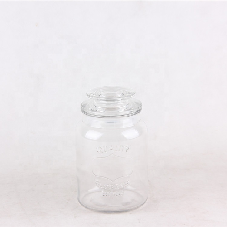 Factory Site Top Quality Resturant Use Glass Lids Glass Jars for Storage Wine Juice Beverage Milk