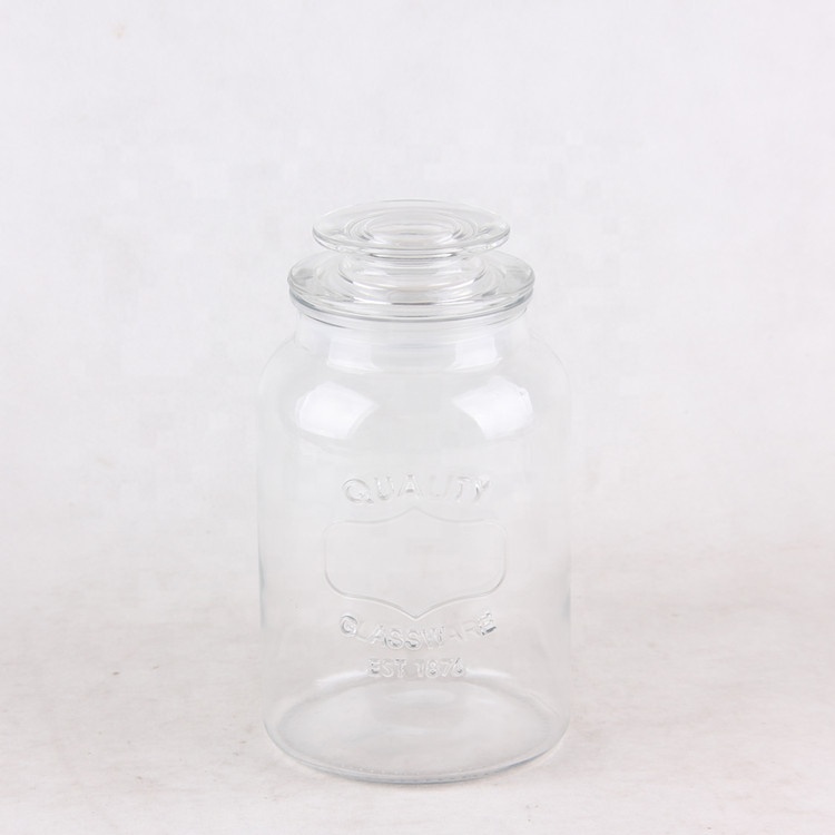 Factory Site Top Quality Resturant Use Glass Lids Glass Jars for Storage Wine Juice Beverage Milk