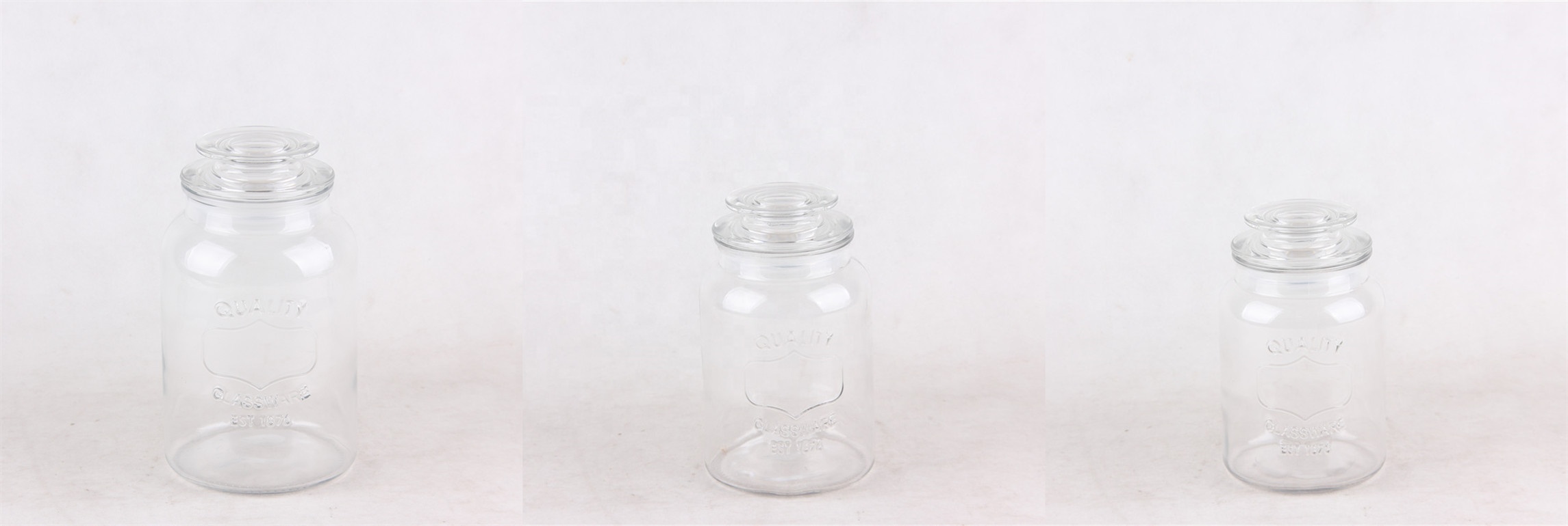 Factory Site Top Quality Resturant Use Glass Lids Glass Jars for Storage Wine Juice Beverage Milk