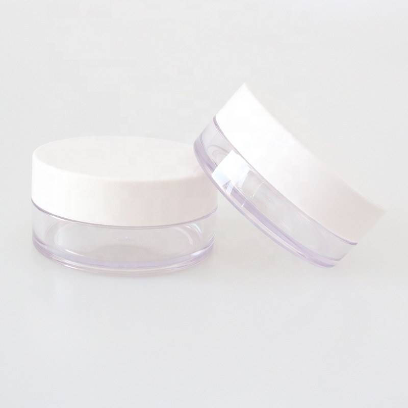 Factory Supplies 200ml PETG Plastic Transparent Wide Mouth Cosmetic Cream Jar with White Lid
