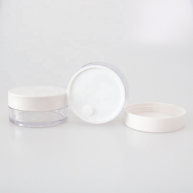 Factory Supplies 200ml PETG Plastic Transparent Wide Mouth Cosmetic Cream Jar with White Lid