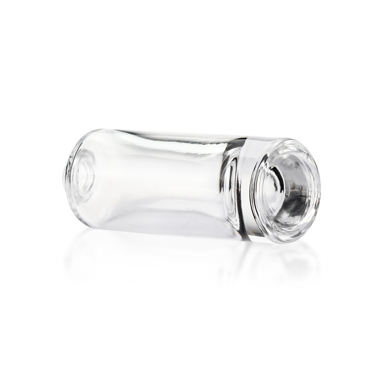 Factory Supply 35ml Empty Cosmetic Clear Serum Liquid Glass Bottles With Dropper Cap