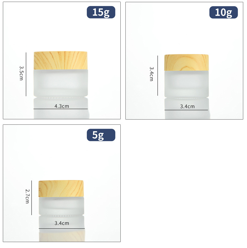 Factory Supply 50g Cream Wooden Cap Bottle Cosmetics Bottle Skin Care Bottles