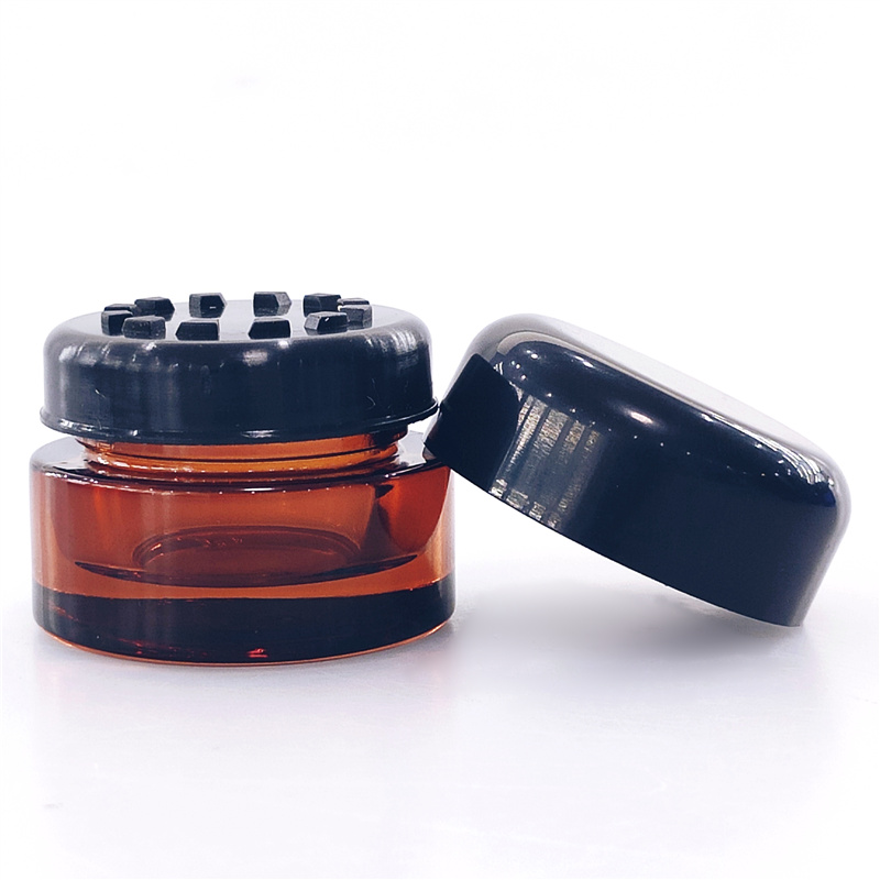 Factory Supply 5ml 7ml 9ml Glass Jar with Child Resistant Cap and jar with Child Proof Cap