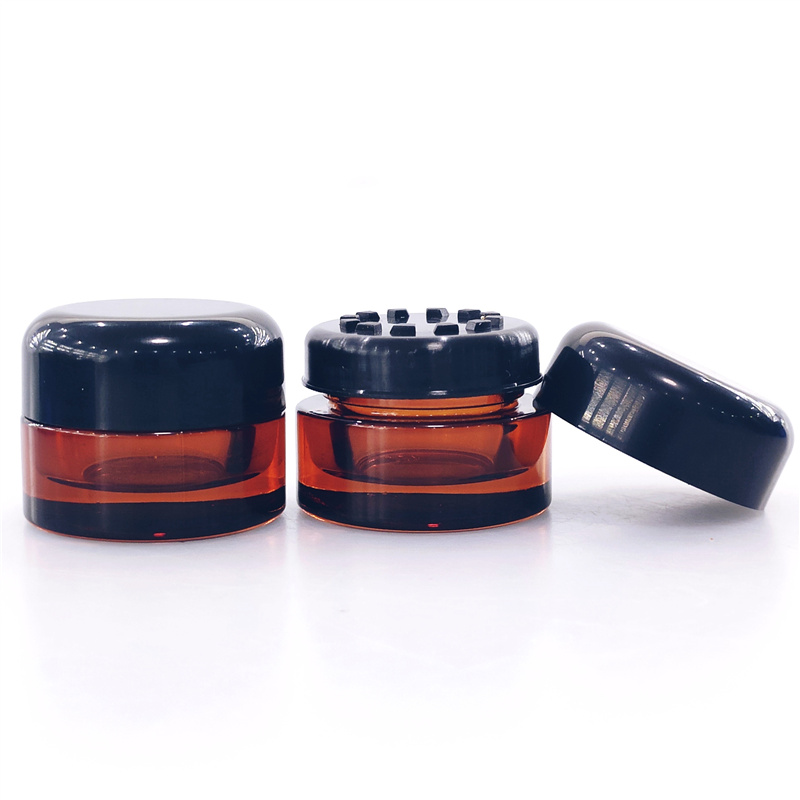 Factory Supply 5ml 7ml 9ml Glass Jar with Child Resistant Cap and jar with Child Proof Cap