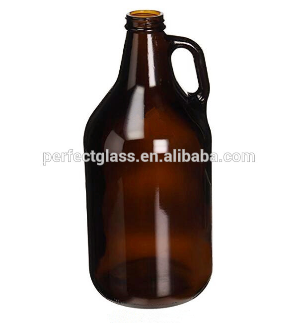 Factory Supply 64 oz Amber Glass Growler For Beer