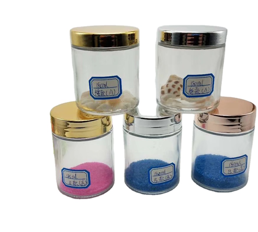 Factory Supply Bulk Sale Multiple Capacity Round Empty Customizable Glass Jars Wholesale