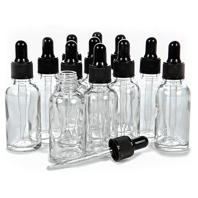 Factory Supply Discount Price Travel Amber Clear 30ml Dropper Glass Perfume Oil Bottles, Glossy Glass Bottles Oil