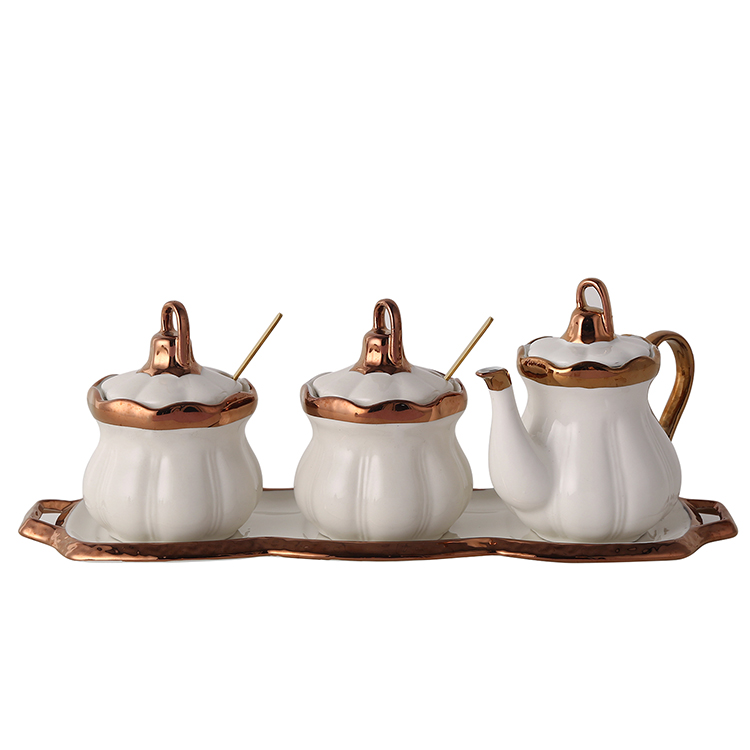 Factory Supply Exquisite Small Minimalist Ceramic Seasoning Jar With Lid