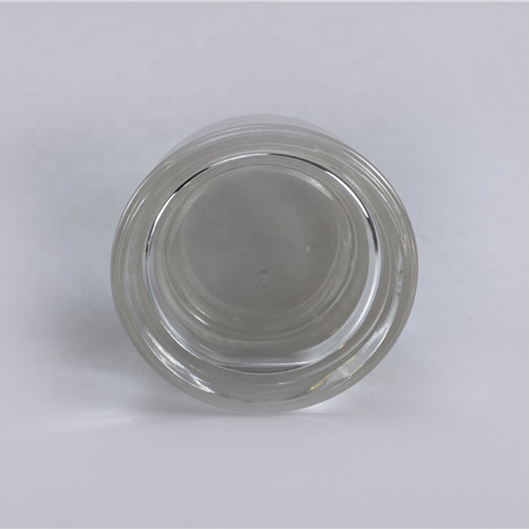Factory Supply Transparent Containers Cosmetic Packaging Empty 60ml Glass Jar For Eye Cream