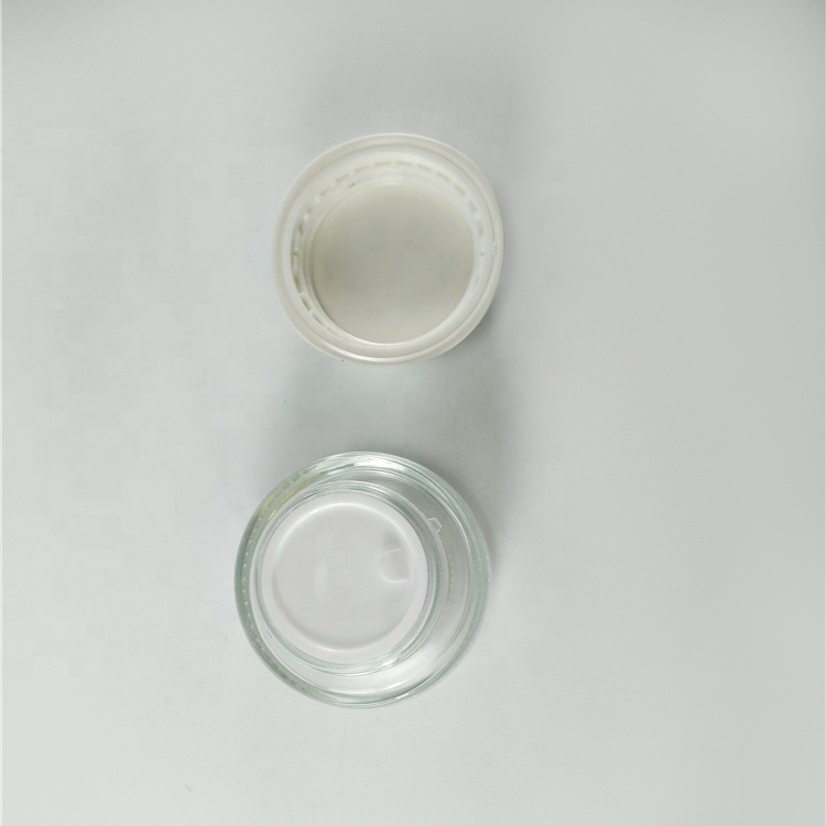 Factory Supply Transparent Containers Cosmetic Packaging Empty 60ml Glass Jar For Eye Cream