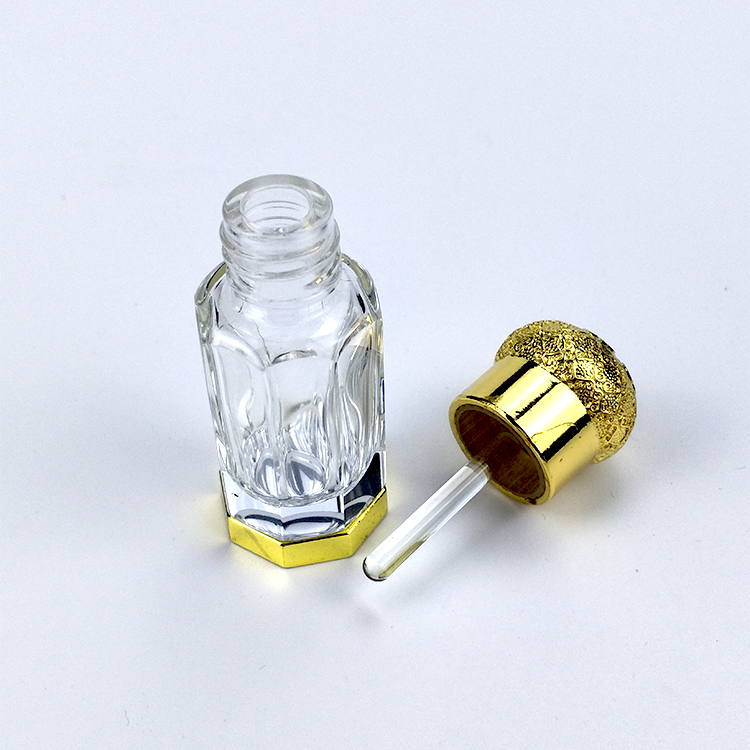 Factory Wholesale 3ml 6ml 12ml Attar Crystal Glass Essential Oil Bottles Empty Perfume Bottles