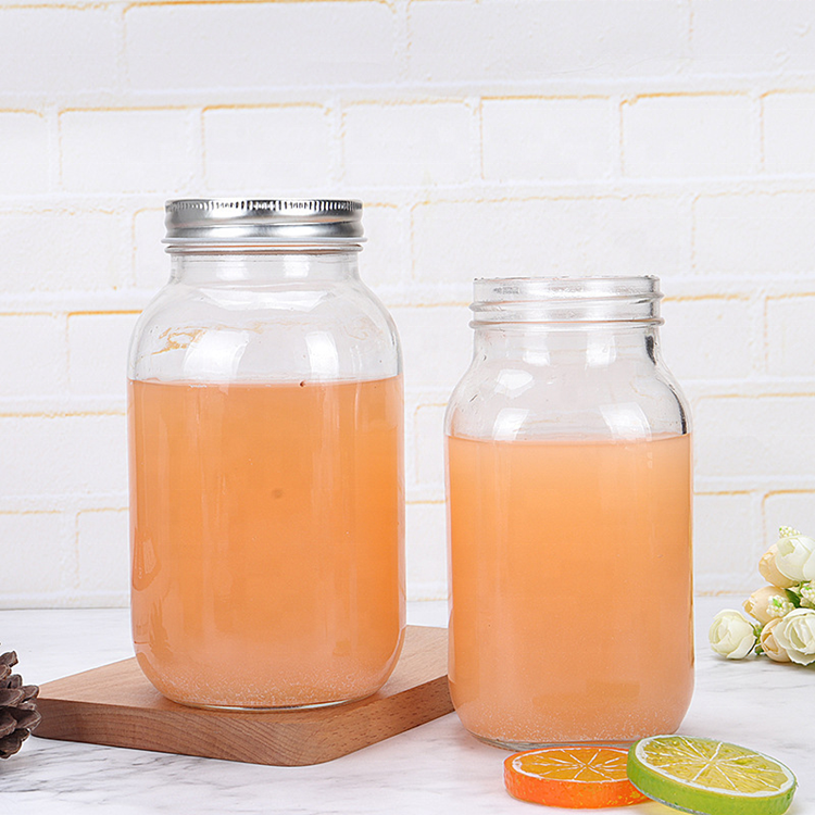 Factory Wholesale Food Safe Glass Jar With Metal Clip Lid And Rubber Seal/airtight Storage Jar