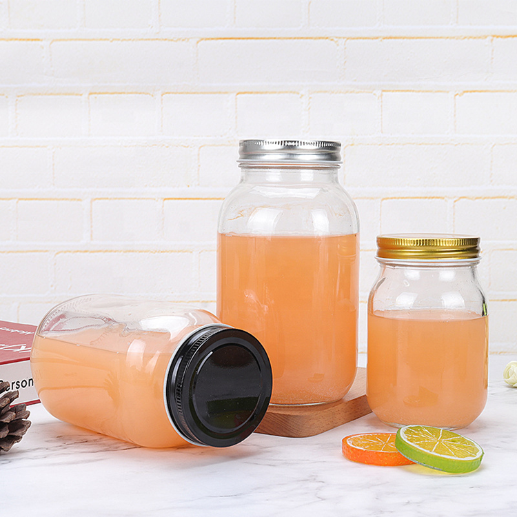 Factory Wholesale Food Safe Glass Jar With Metal Clip Lid And Rubber Seal/airtight Storage Jar