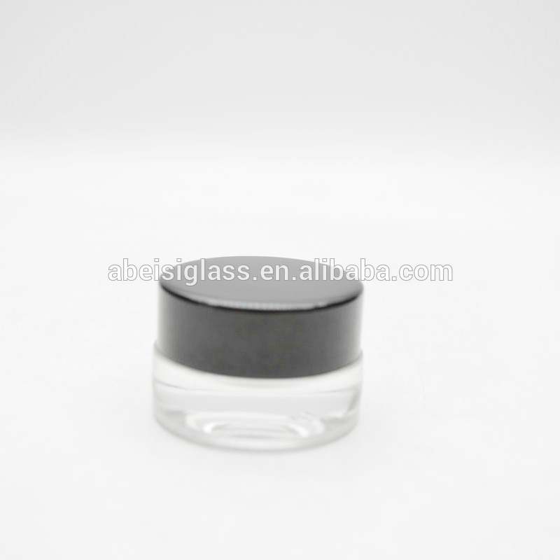 Factory Wholesale Luxury Glass Mini Cosmetic Eye Cream Jar 3ml