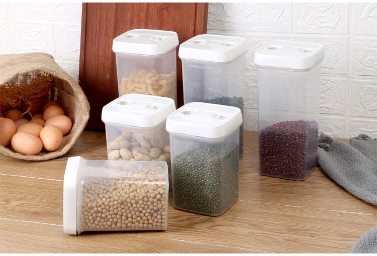 Factory Wholesale Multi Function Clear Plastic Cereal Containers With Easy Locking Lids For Food Storage Kitchen Snacks Nuts