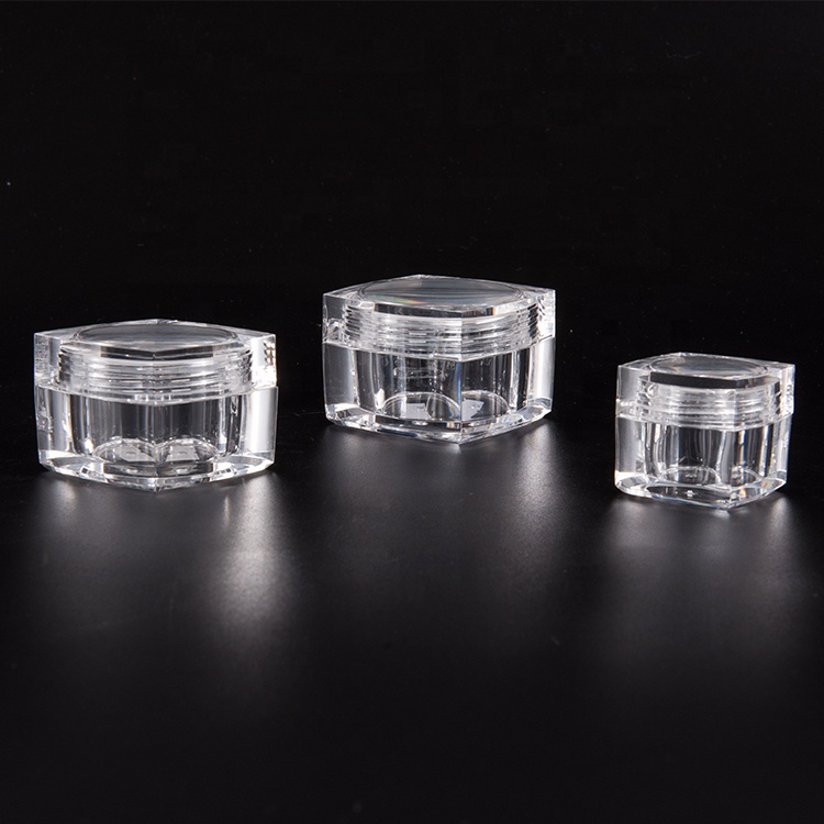 Factory Wholesale Plastic 5Ml Cosmetic Acrylic Square Container Jar