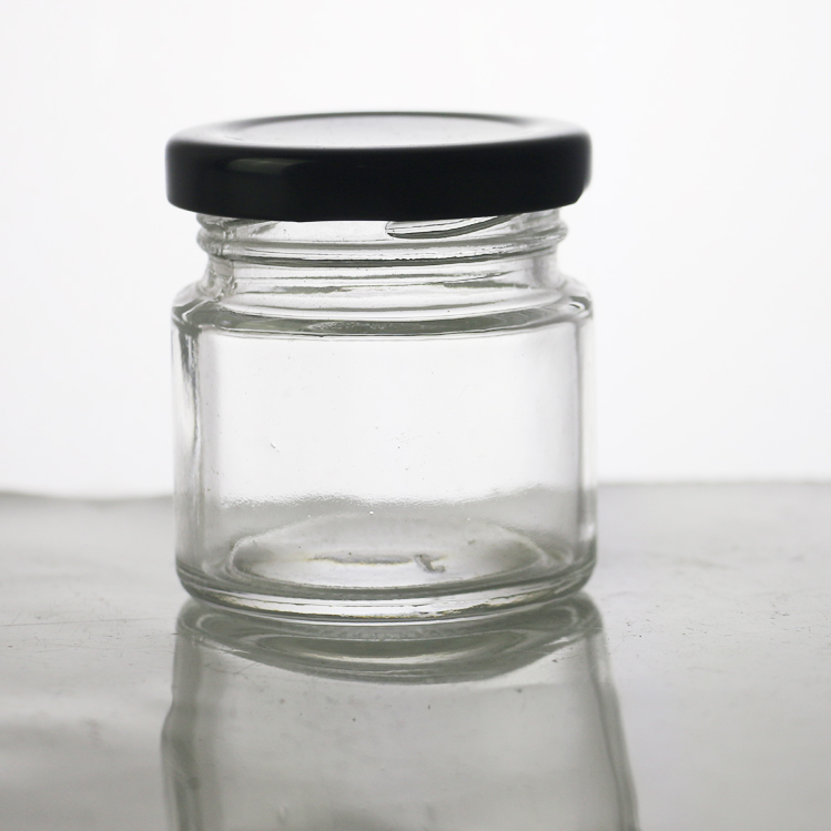 Factory Wholesale Transparent Round Honey Jam Glass Bottle And Jar With Lid