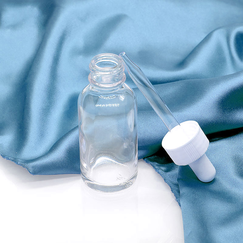 Factory Wholesale clear blue amber green 15ml 30ml 60ml 120ml boston round glass dropper bottle