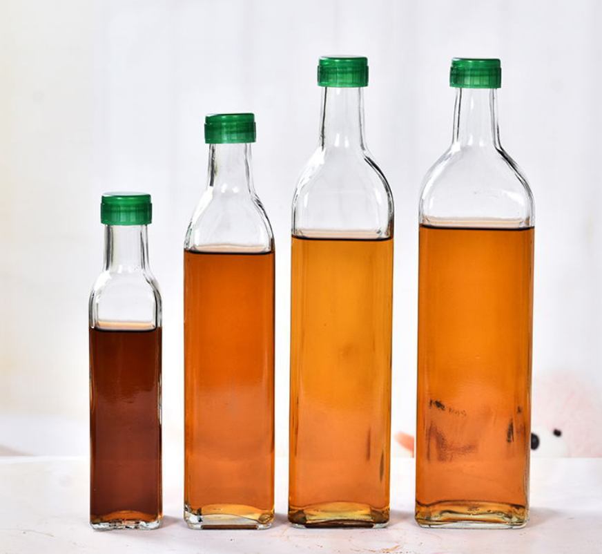 Factory clear Marasca/Square Olive Oil Glass Bottle for Sale