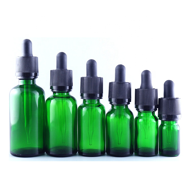 Factory clear blue amber glass essential oil bottle 30ml 5ml 10ml 15ml 20ml 50ml 100ml cosmetic bottle tamper-childproof cap